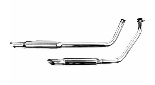 Paughco - Paughco 1 3/4in. Slash-Cut Shotgun Style Exhaust System - 38in. - Chrome - 730D1M