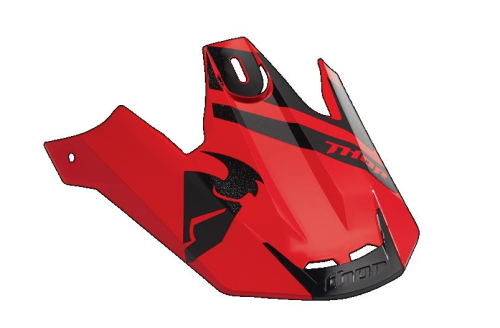Thor - Thor Visor for Converge Helmet - Red/Black - 0132-0921