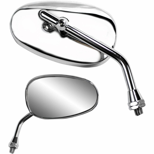 Parts Unlimited - Parts Unlimited Classic Harley Look Mirror - Mini Classic-Yamaha - 0640-0954