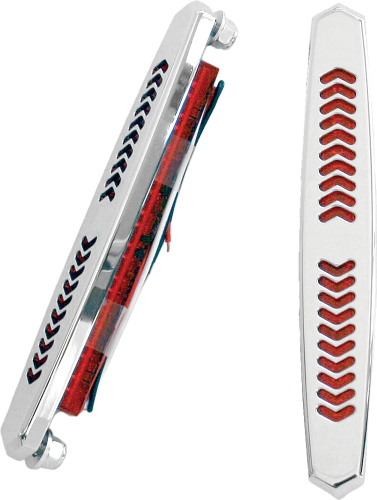 Accutronix - Accutronix Aero LED Bag Lights - Chrome - Red LEDs - BL01AC