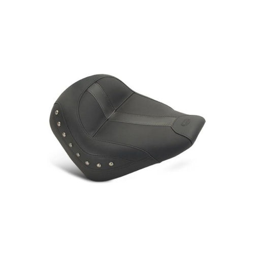 Mustang - Mustang Studded Solo Seat for Scout - Black (Black Leather Inserts) - 75392