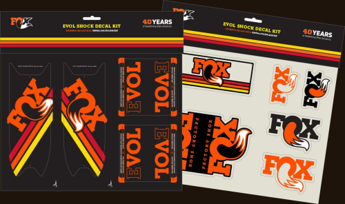 Fox Racing Shox - Fox Racing Shox Heritage Decal Kit - Float Evol Orange - 803-00-916
