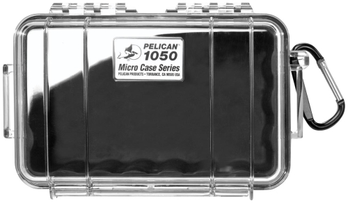 Pelican Products - Pelican Products 1050 Micro Case - Black/Clear - 1050-025-100