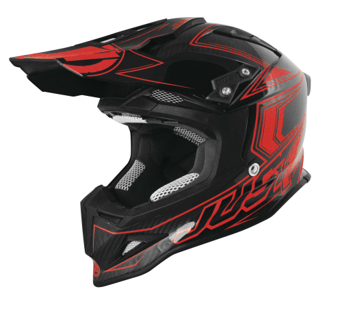 Just 1 - Just 1 J12 Carbon Fluo Helmet - J1V323RDFLXS - Fluo Red - X-Small