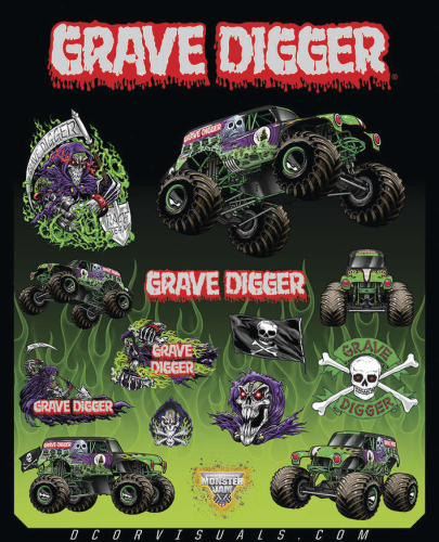 DCOR - DCOR Decal Sheet - Grave Digger - 40-90-200