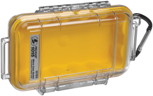 Pelican Products - Pelican Products 1015 Micro Case - Yellow/Clear - 1015-007-100