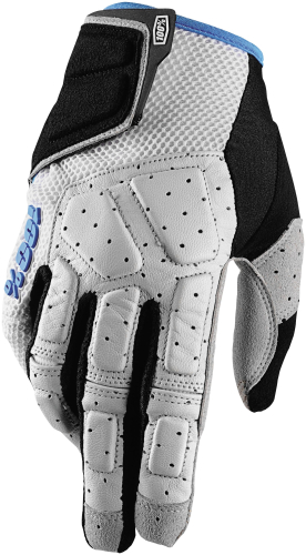 100% - 100% Simi Gloves - 10003-023-10 - Gray/Cyan - Small