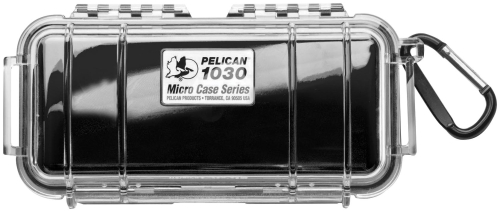 Pelican Products - Pelican Products 1030 Micro Case - Black/Clear - 1030-025-100