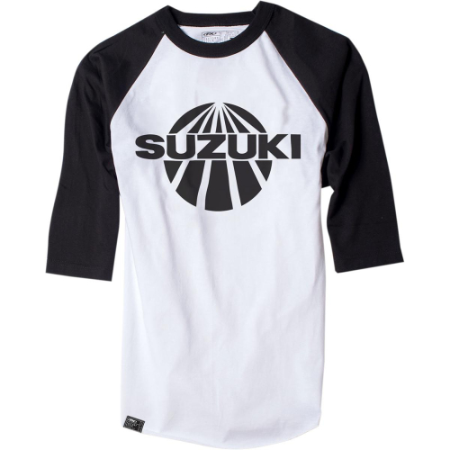 Factory Effex - Factory Effex Suzuki Baseball T-Shirt - 1787436 - Vintage White/Black - X-Large