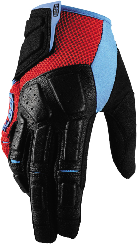100% - 100% Simi Gloves - 10003-003-10 - Red/Cyan - Small
