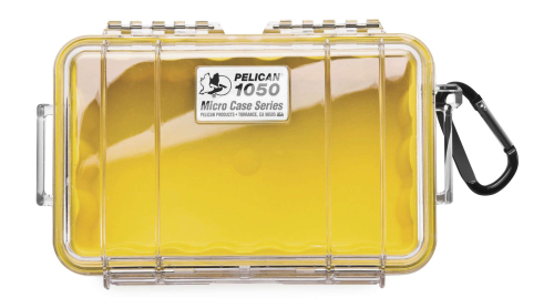 Pelican Products - Pelican Products 1050 Micro Case - Yellow/Clear - 1050-027-100
