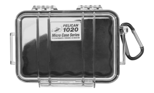 Pelican Products - Pelican Products 1020 Micro Case - Black/Clear - 1020-025-100