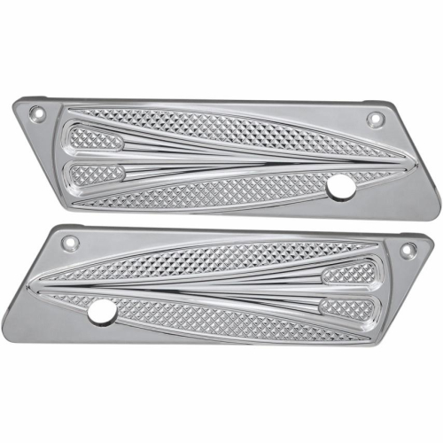 RC Components - RC Components Majestic Series Saddlebag Latch Covers - Chrome - RCBL02C