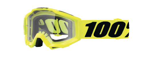 100% - 100% Accuri Fluo Yellow Youth Goggles - 5030000402 - Fluorescent Yellow / Clear Lens - OSFM