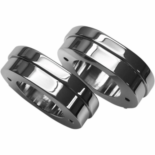 Carl Brouhard Designs - Carl Brouhard Designs Fork Slider Cover Spacers - Chrome - FSS002C