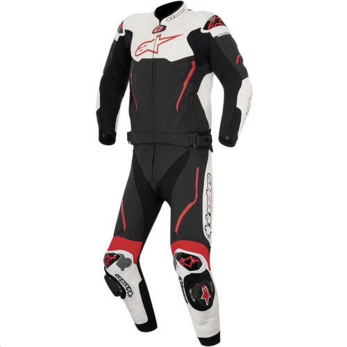 Alpinestars - Alpinestars Atem Two-Piece Leather Suit - 346651512354 - Black/White/Red - 44
