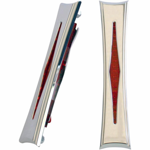 Accutronix - Accutronix Diamond LED Bag Lights - Chrome - Red LEDs - BL01IC