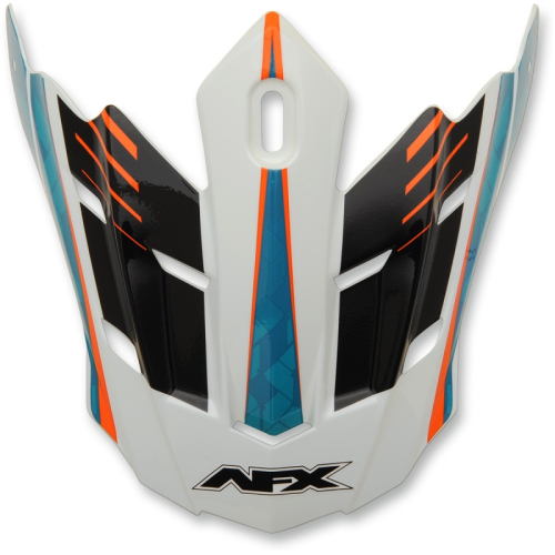 AFX - AFX Peak for FX-17/Y Helmets (2016 Models) - Factor Pearl White/Light Blue/Safety-Orange - 01320944