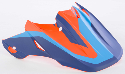 Fly Racing - Fly Racing Visor for F2 Carbon-Pure Helmets - Matte Blue/Orange - 73-4653