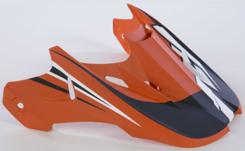 Fly Racing - Fly Racing Visor for Kinetic Fullspeed Helmets - Matte Orange/Black/White - 73-4770
