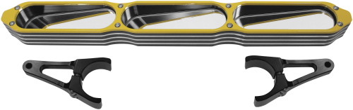 ModQuad - ModQuad Bezel Billet 3-Panel Mirror - Yellow - CA-MIR-BEZ-Y