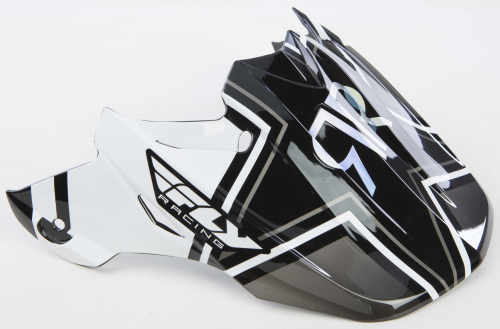 Fly Racing - Fly Racing Visor for F2 Carbon-Rockstar 2019 Helmets - Black/White/Yellow - 73-4679