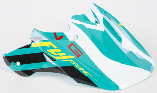 Fly Racing - Fly Racing Visor for F2 Carbon-Zoom Helmets - Teal/Black/White - 73-4678