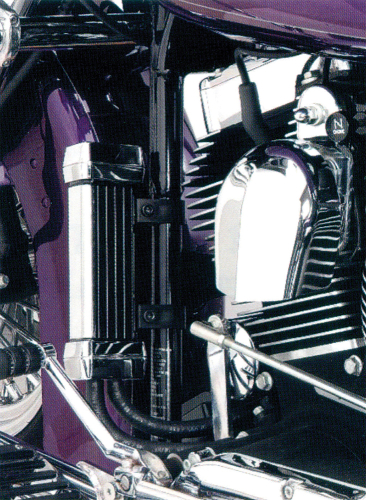 Jagg - Jagg Vertical 6 Row Oil Cooler - Chrome - 750-1100