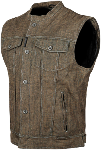 Speed & Strength - Speed & Strength Soul Shaker Denim Vest - 870176 - Brown - Large