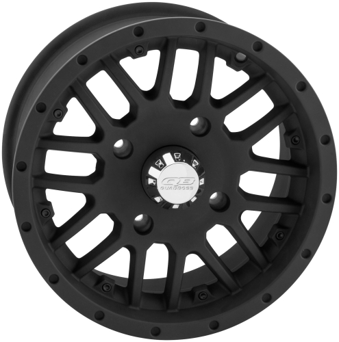 QuadBoss - QuadBoss Scoville Wheel - 14x7 - 4+3 Offset - 4/110 - Matte Black - RT-GW15A147110DBA