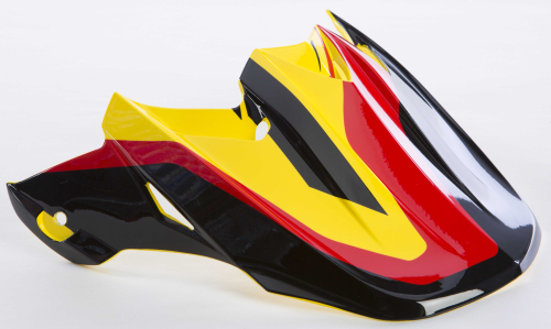 Fly Racing - Fly Racing Visor for F2 Carbon-Pure Helmets - Yellow/Black/Red - 73-4654