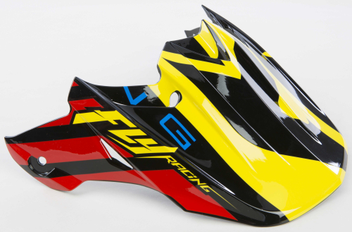 Fly Racing - Fly Racing Visor for F2 Carbon-Zoom Helmets - Red/Black/Yellow - 73-4672
