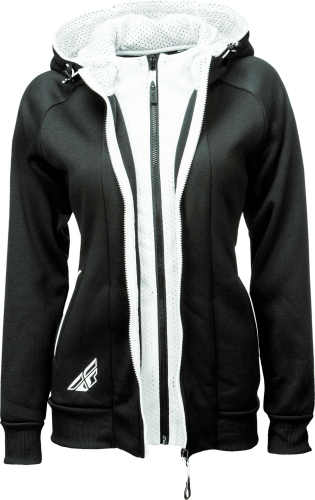 Fly Racing - Fly Racing Track Womens Hoody - 358-0100L - Black/White - Large
