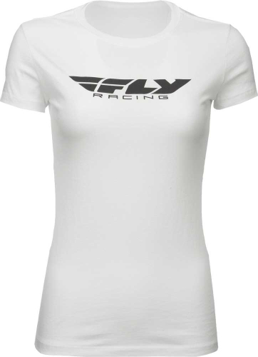 Fly Racing - Fly Racing Corporate Womens T-Shirt - 356-0374M - White - Medium