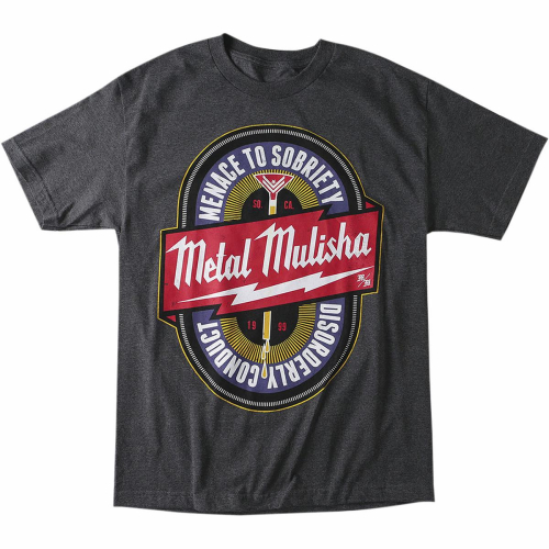 Metal Mulisha - Metal Mulisha Sobriety T-Shirt - M155S18130CHHM - Charcoal Heather - Medium