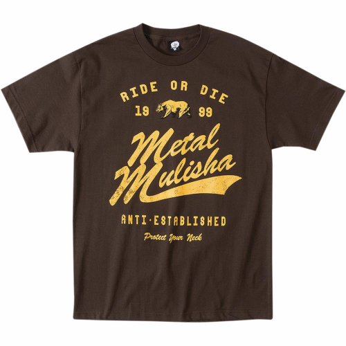 Metal Mulisha - Metal Mulisha Neck T-Shirt - M155S18109BRNM - Brown - Medium
