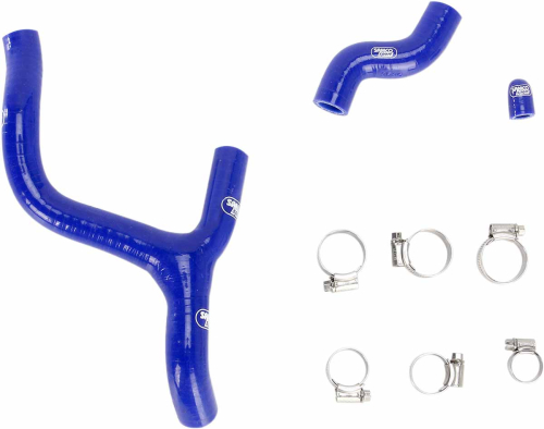 Moose Racing - Moose Racing Radiator Hose/Clamp Kit  - Blue (Thermostat Bypass) - 1902-0959