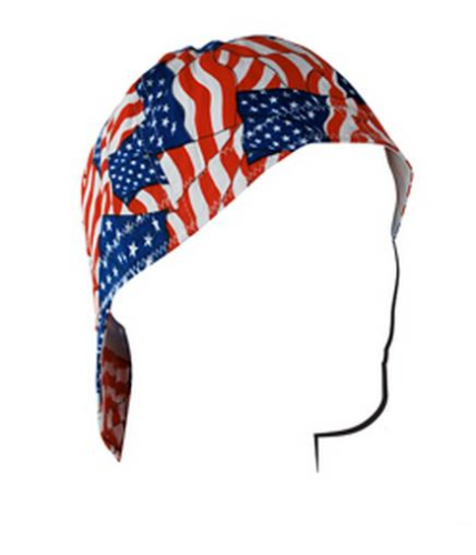 Zan Headgear - Zan Headgear Welders Cap - CPW265M - American Flag - Medium