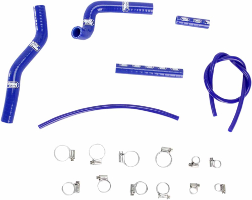 Moose Racing - Moose Racing Radiator Hose/Clamp Kit  - Blue - 1902-0982