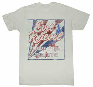Evel Knievel - Evel Knievel Tonight T-Shirt - EK513-2XL - White - 2XL