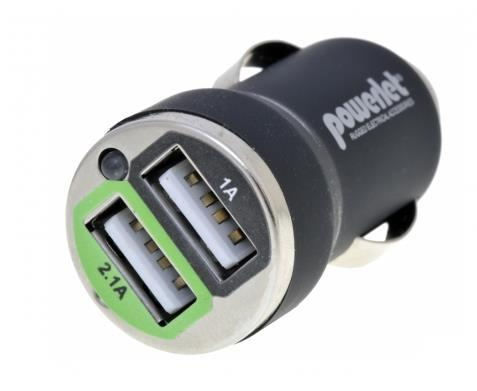 Powerlet - Powerlet Cigarette Adapter to Dual USB Type A and iPod 3G - DPD-102-24