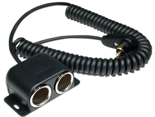 Powerlet - Powerlet Low Profile to Dual Cigarette Socket 24in. Coil Cable - PAC-031