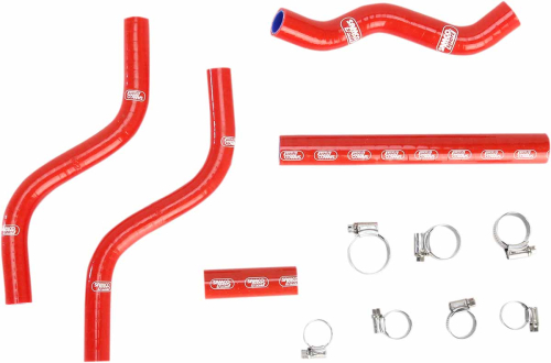 Moose Racing - Moose Racing Radiator Hose/Clamp Kit - Red - 1902-0949