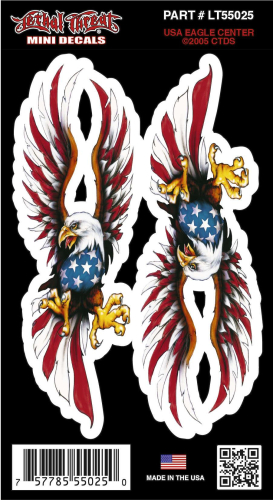 Lethal Threat - Lethal Threat USA Eagle Center Decal - LT55025