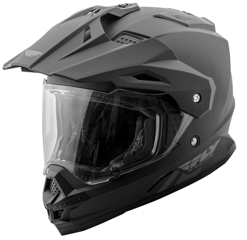Fly Racing - Fly Racing Trekker Solid Helmet - 73-7011L - Matte Black - Large