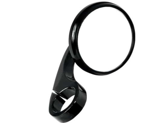 Todds Cycle - Todds Cycle Clamp-On Shooter Mirrors for 1 1/2in. Handlebars - Blacktop - 0640-0874