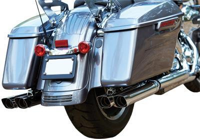 FireBrand - FireBrand Double Down 2.5in. Touring Slip-Ons - Chrome - 10-1004-CA