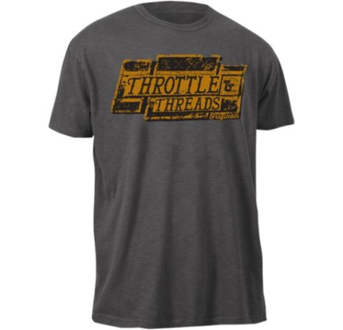 Throttle Threads - Throttle Threads Boxed Out T-Shirt - TT601S108HCSR - Gray - Small