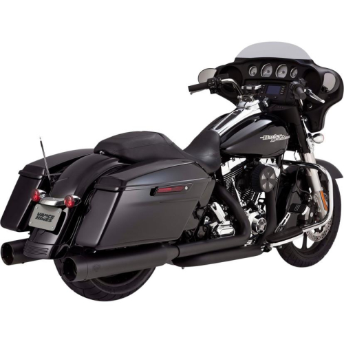 Vance & Hines - Vance & Hines Oversized 450 Titan Slip-On Mufflers - Black - 46549