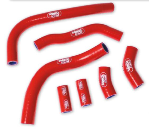 Moose Racing - Moose Racing OEM Fit Radiator Hose Kit - 6 Piece - Red - 1902-0793